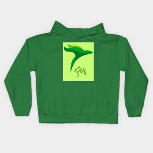 green bird logo Kids Hoodie